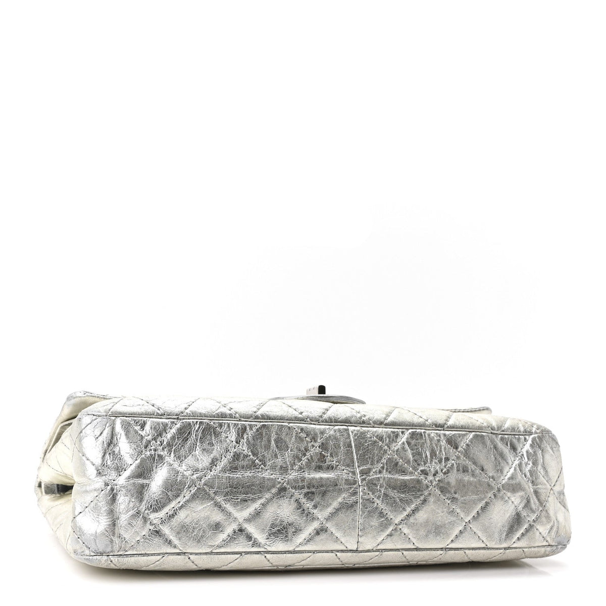Chanel Metallic Aged Calfskin Quilted 2.55 Reissue 227 Flap Silver