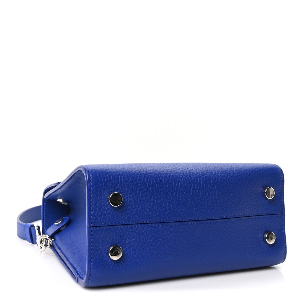 Dior Grained Calfskin Mini Diorever Flap Blue