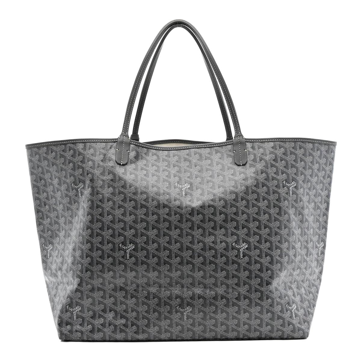 Goyard Saint Louis MM Tote Grey Goyardine front view