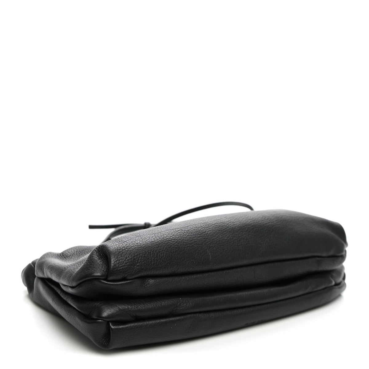 The Row Grained Calfskin Bourse Clutch Black