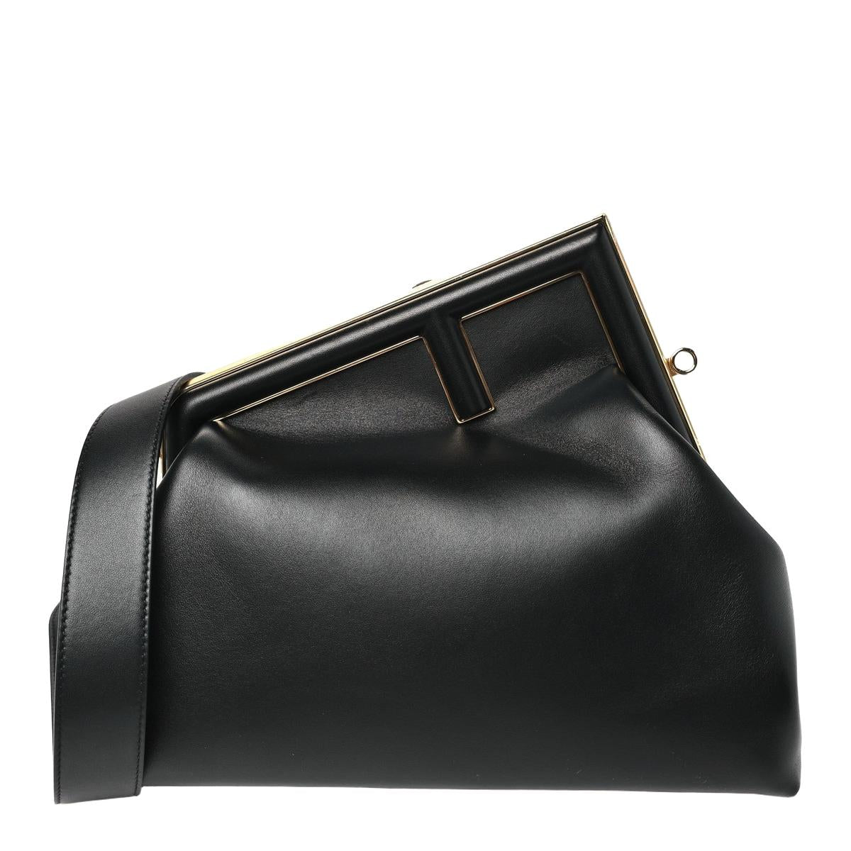 Fendi First Medium leather bag 3/4 front view