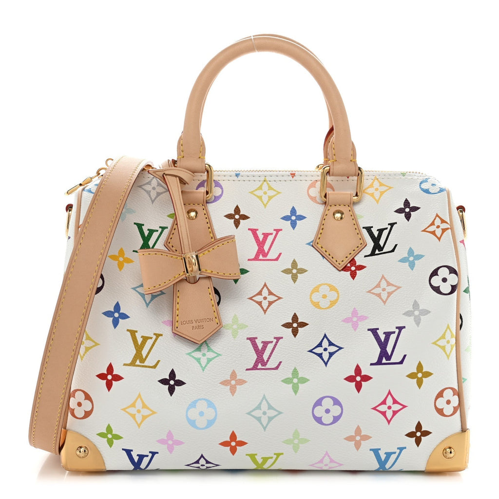 Louis Vuitton LV X TM Monogram Multicolor Speedy Bandouliere 25 White