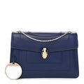 BVLGARI SERPENTI FOREVER SHOULDER BAG IN BLUE CALFSKIN
