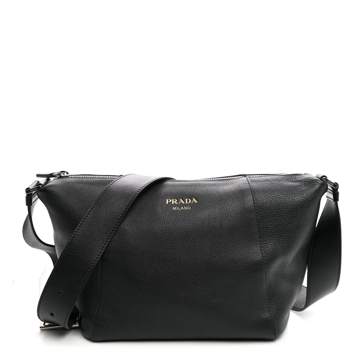 Prada Vitello Daino Messenger Bag Black