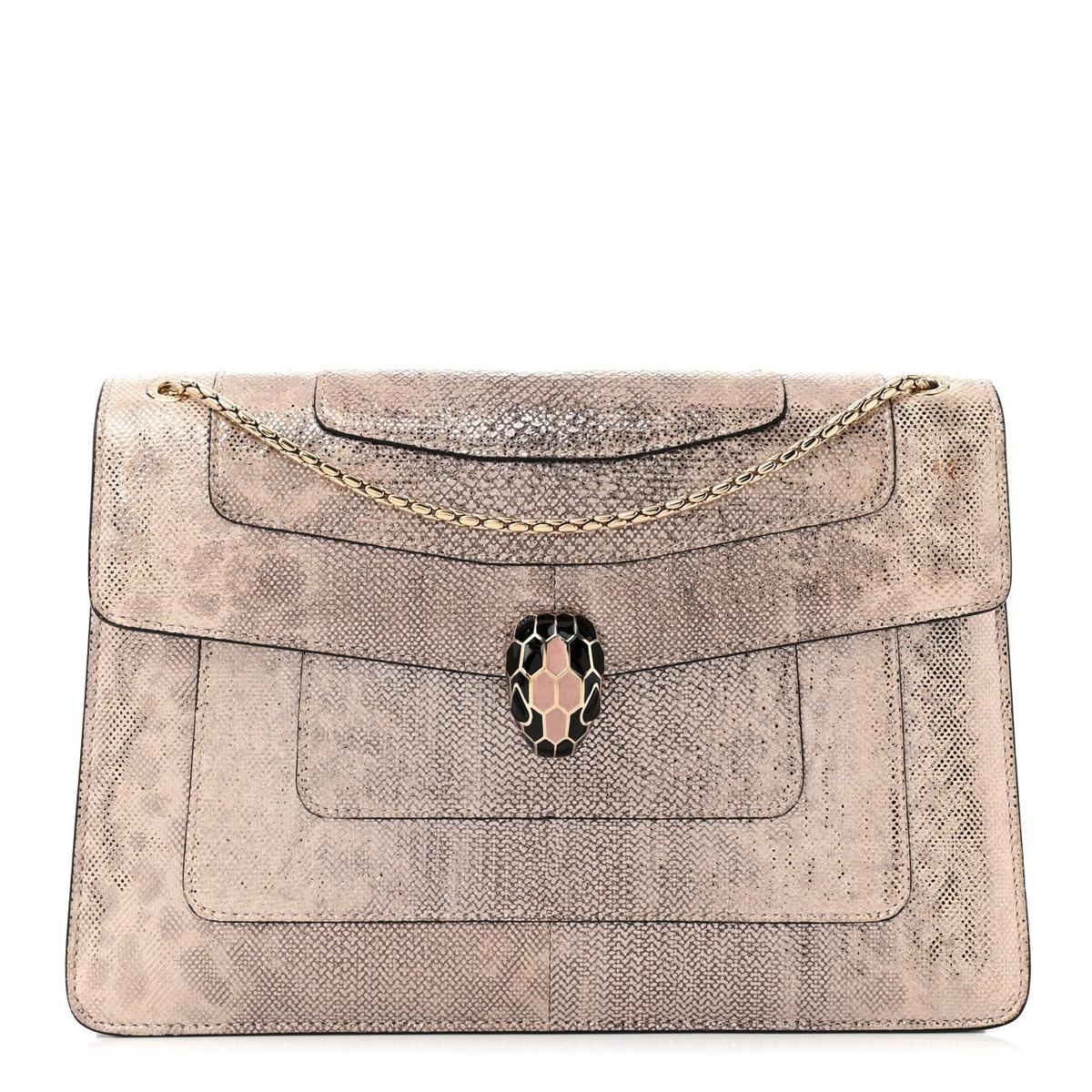 BVLGARI SERPENTI FOREVER CROSSBODY BAG IN ROSA DI FRANCIA METALLIC KARUNG