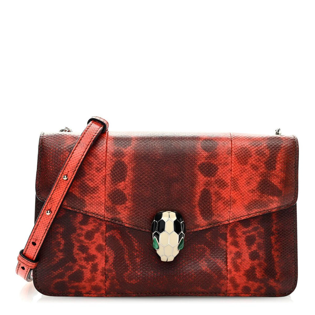 BVLGARI SERPENTI FOREVER SMALL SHOULDER BAG IN RED KARUNG