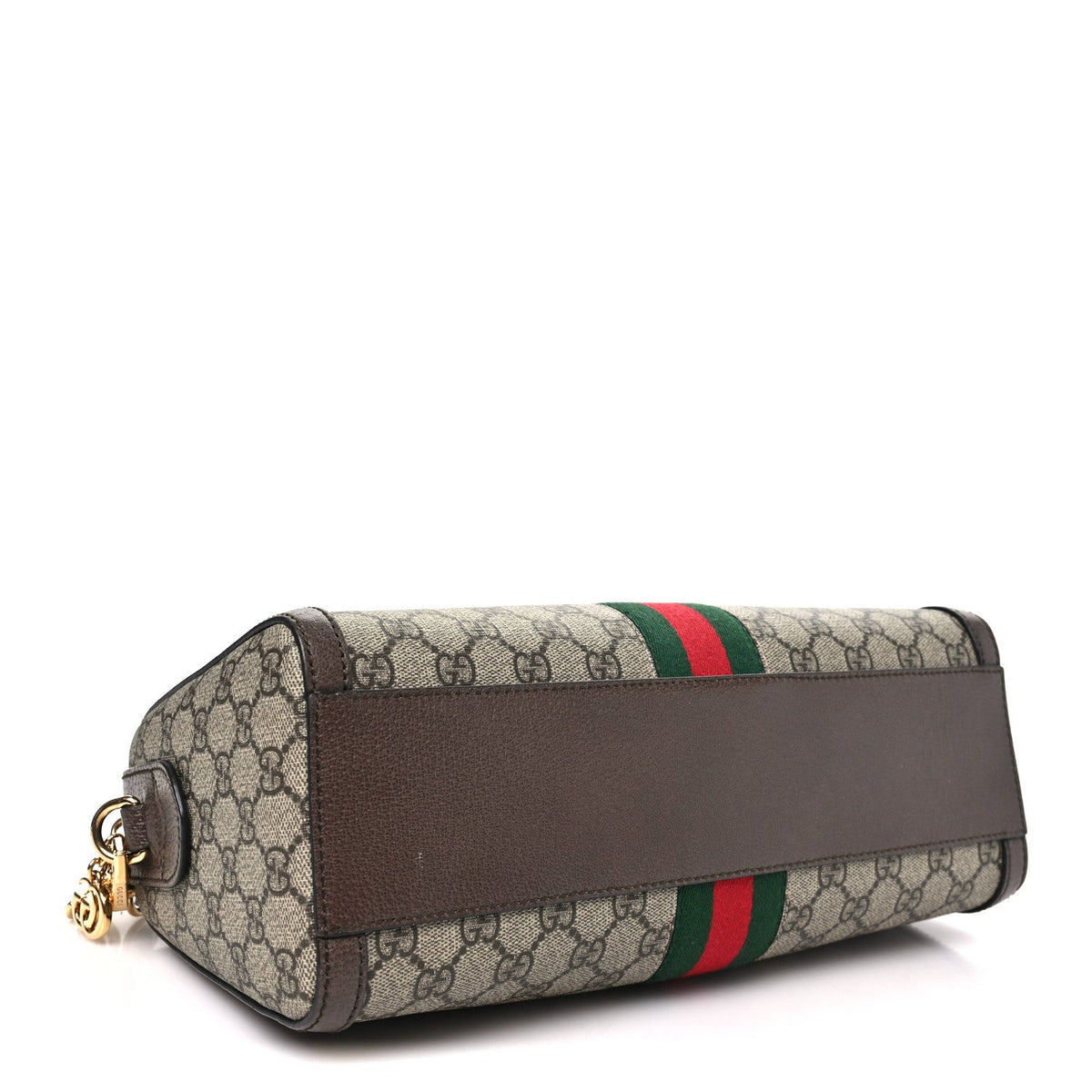 Gucci GG Supreme Monogram Web Medium Ophidia Boston Brown