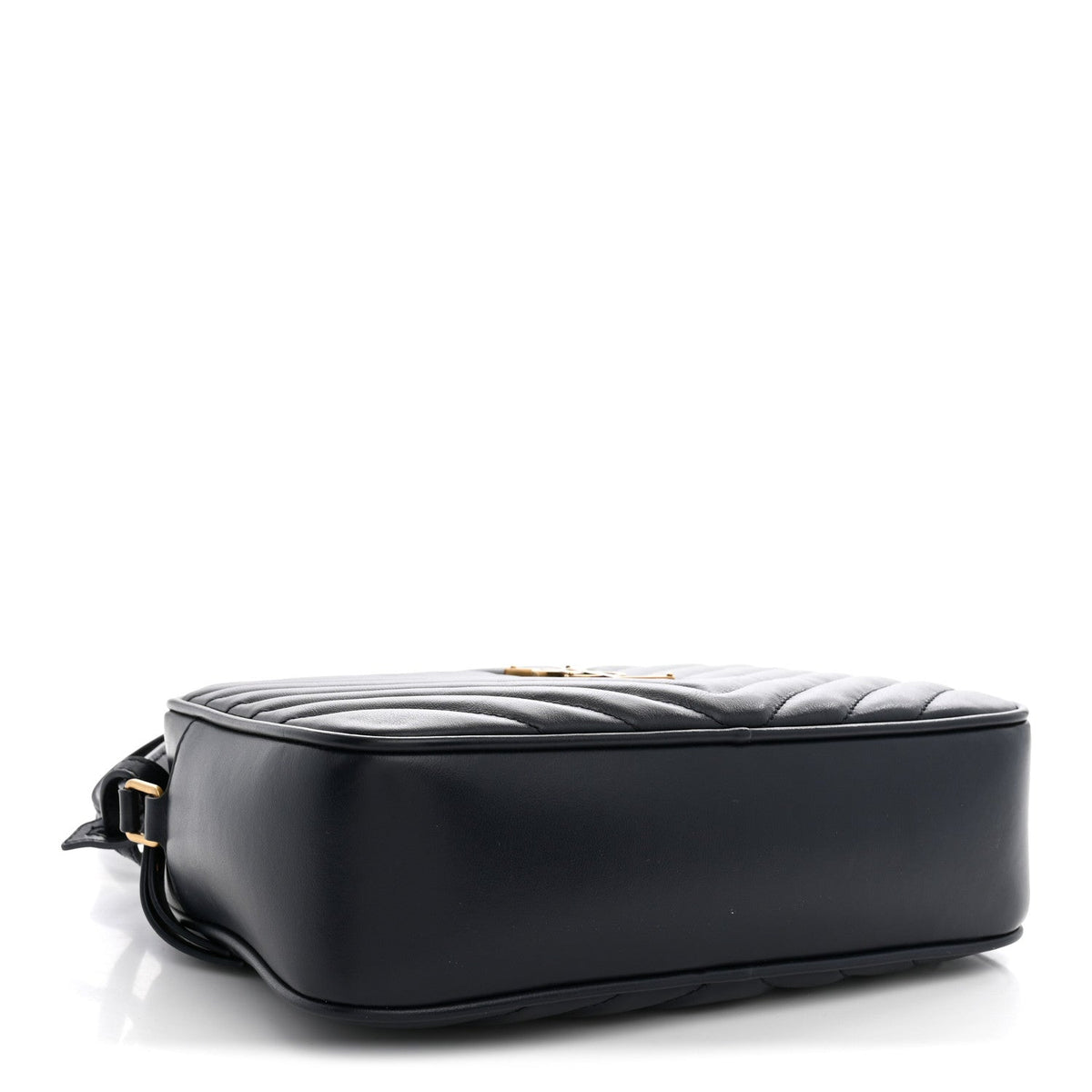 Saint Laurent Calfskin Matelasse Monogram Lou Camera Bag Navy