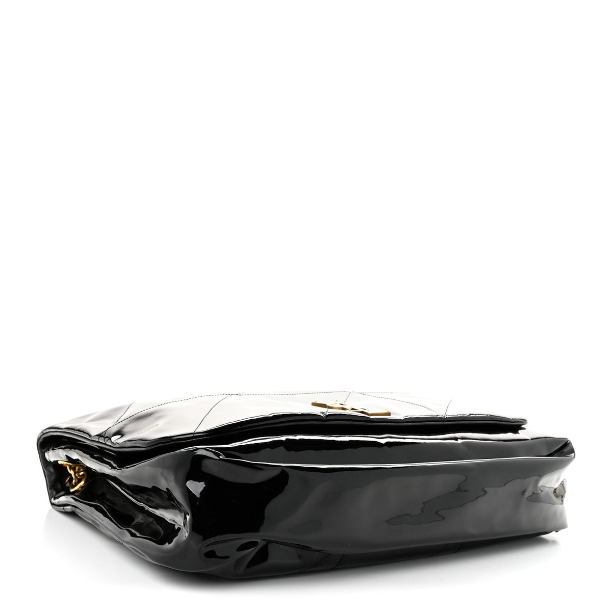 Saint Laurent Patent Matelasse Monogram Large Jamie 4.3 Black
