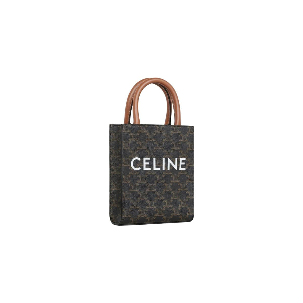 Celine Trotteur Triomphe Canvas CELINE print 3/4 side view