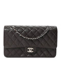 Chanel Caviar Quilted Medium Double Flap Brown