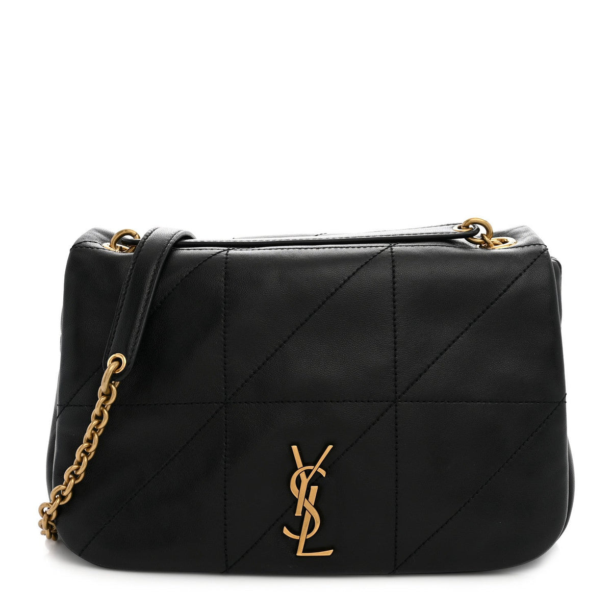 Saint Laurent Lambskin Matelasse Monogram Small Jamie 4.3 Black