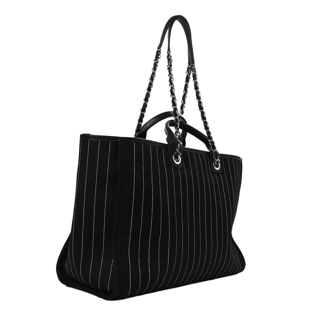 Chanel Large Deauville Shopping Bag back view