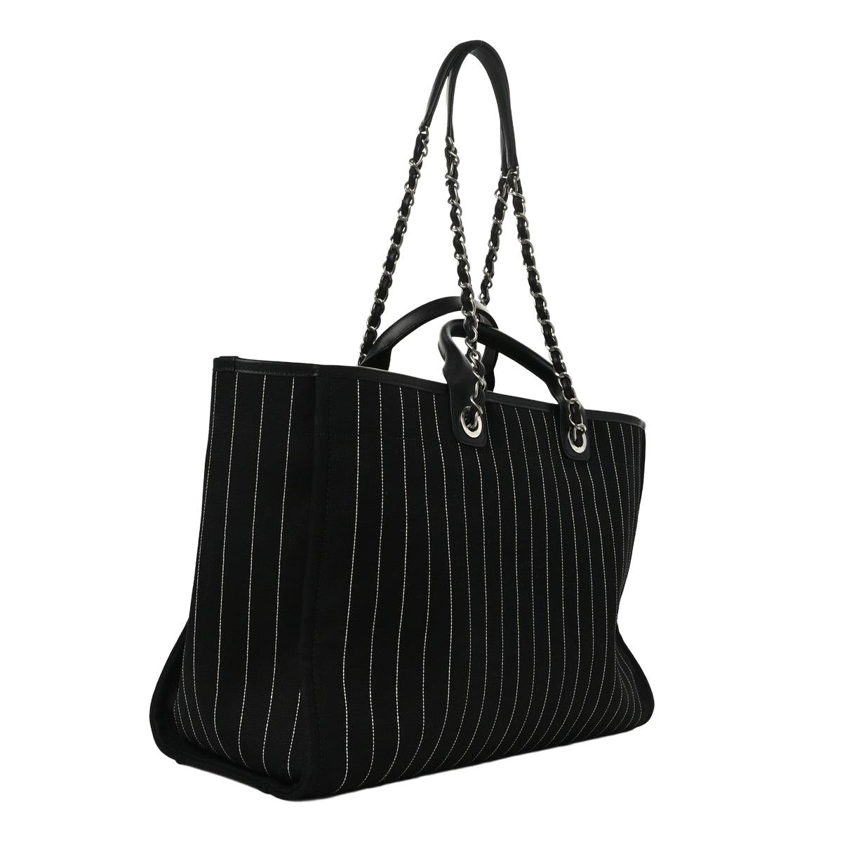 Chanel Large Deauville Shopping Bag back view