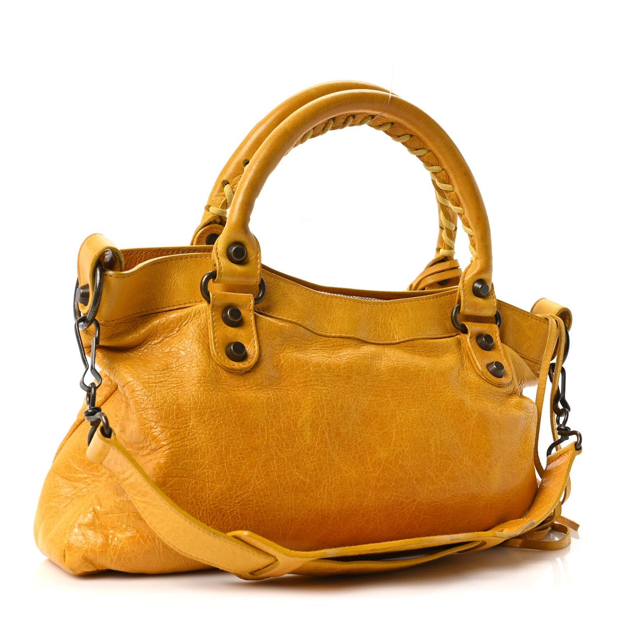 Balenciaga Agneau Classic Hardware First Moutarde