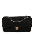 Chanel Suede Calfskin Small Maxi Flap Black