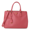 Prada Saffiano Medium Galleria Double Zip Tote Geranio