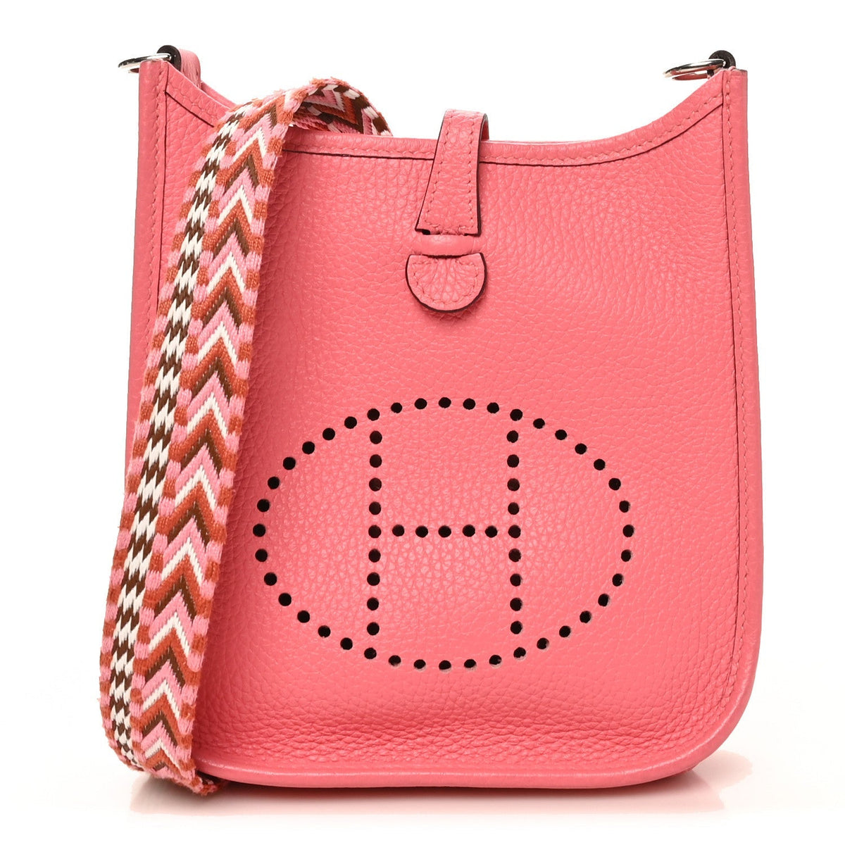 Hermès Taurillon Clemence Allegro Evelyne TPM Rose Azalee Rose Confetti