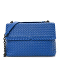 Bottega Veneta Nappa Intrecciato Large Olimpia Bag Blue