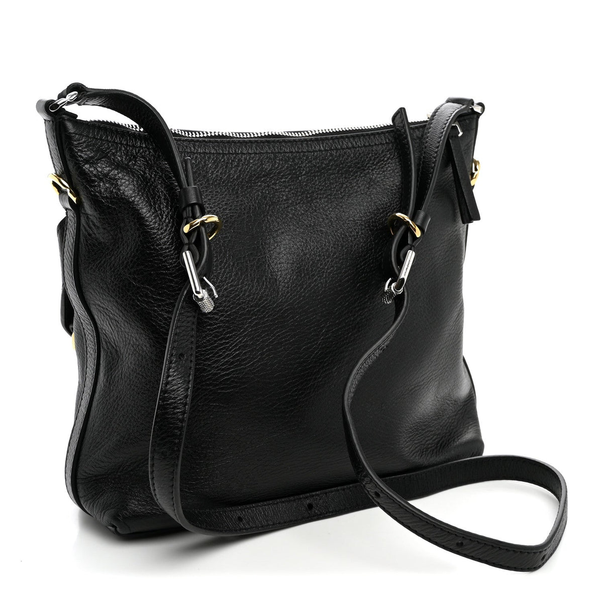 Givenchy Crinkled Calfskin Small Voyou Bag Black