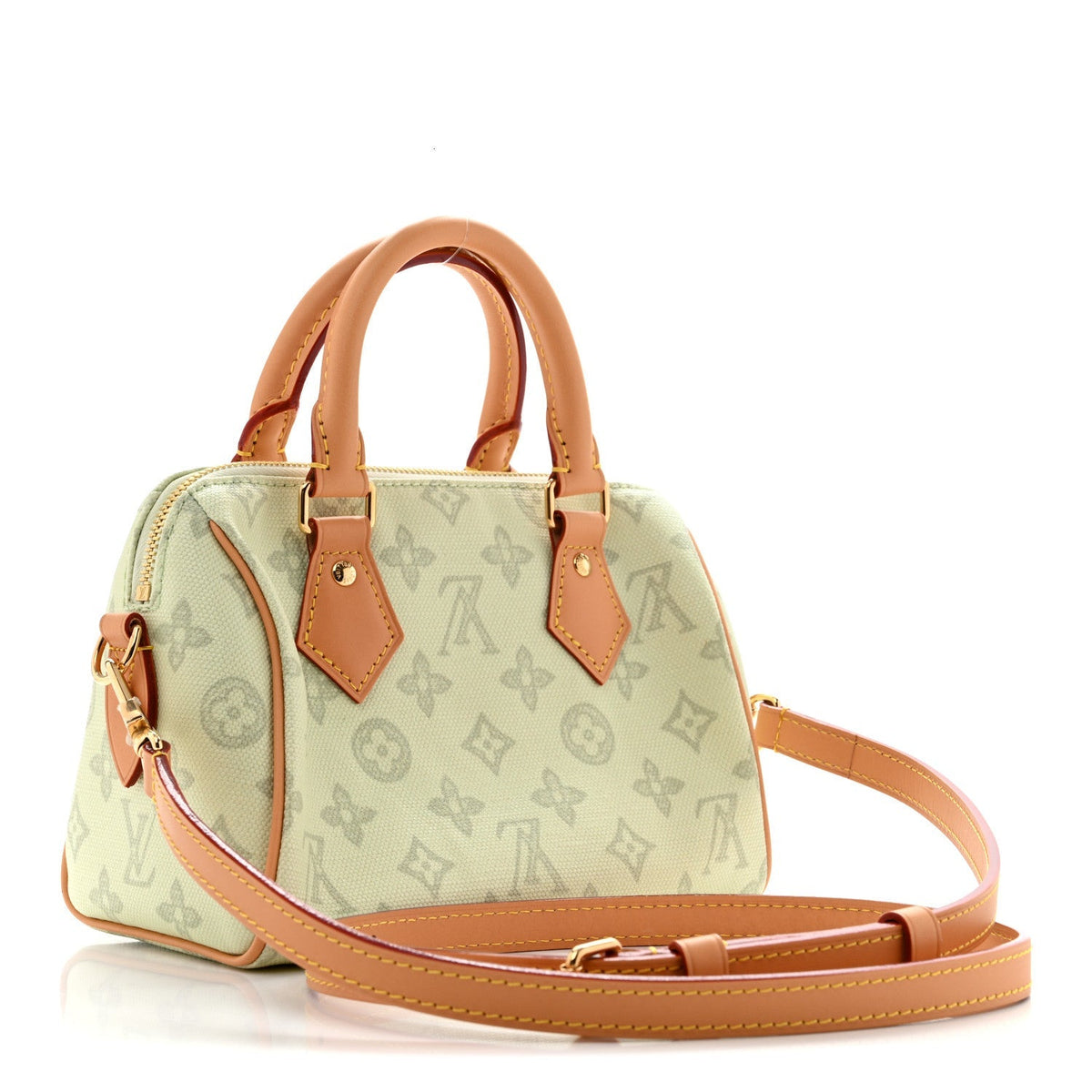 Louis Vuitton Monogram Origine Lin Speedy Bandouliere 20 Vert Asniere