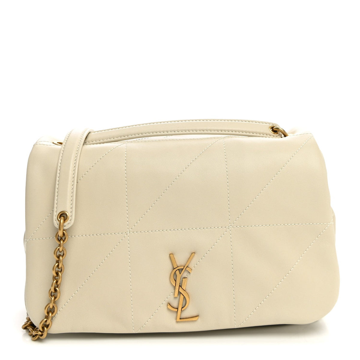 Saint Laurent Lambskin Matelasse Monogram Small Jamie 4.3 Crema Soft