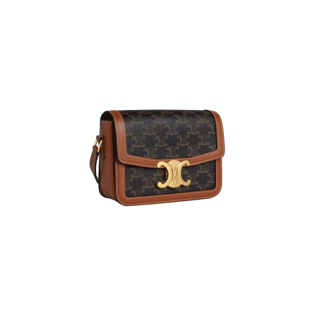 Celine Teen Triomphe Canvas Bag Tan - 3/4 view
