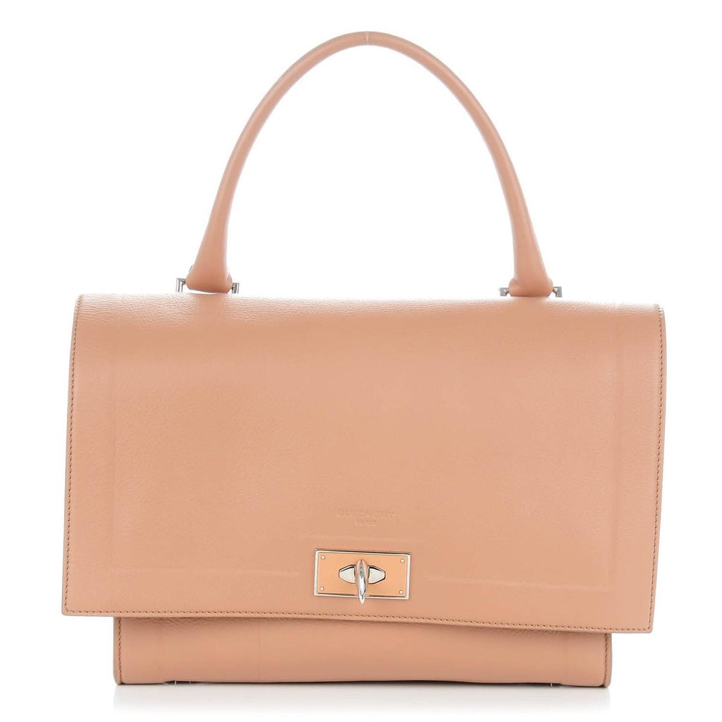Givenchy Shark Lock small satchel old pink grained calfskin front view