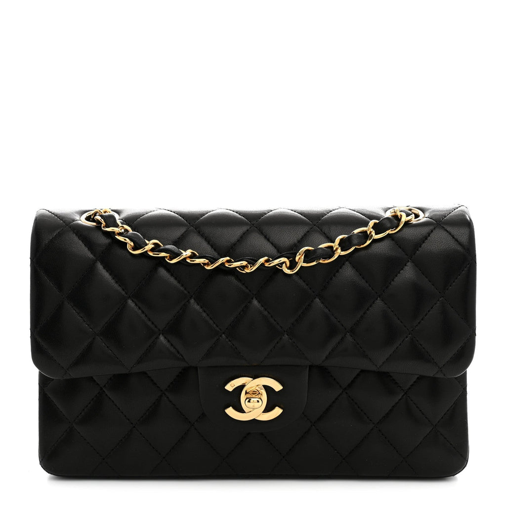 Chanel Lambskin Quilted Small Double Flap Black