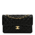 Chanel Lambskin Quilted Small Double Flap Black