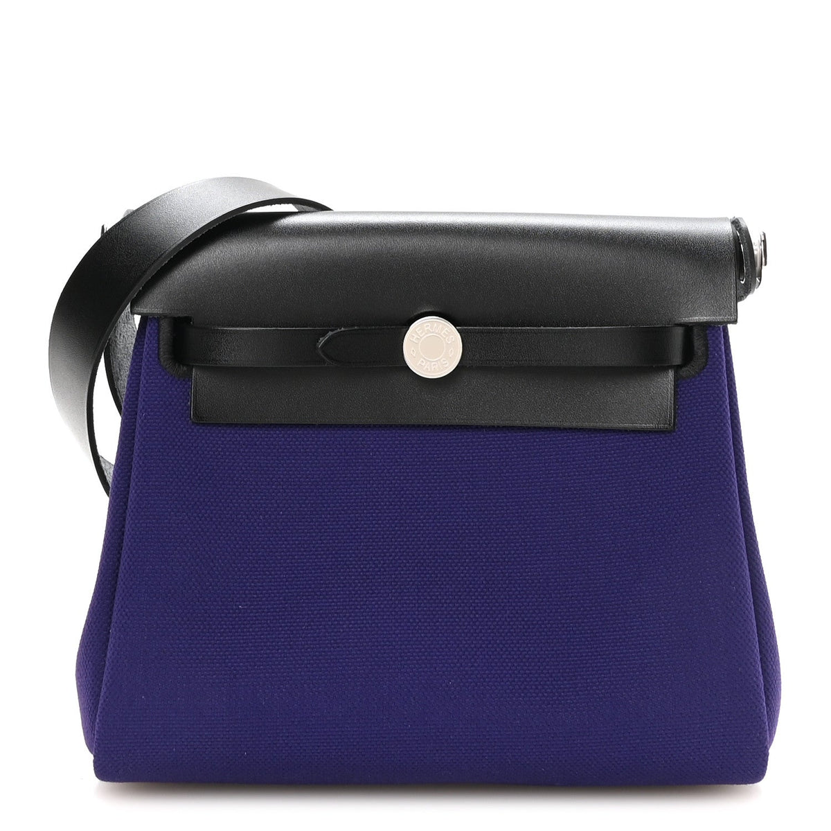 Hermès Military Toile Vache Hunter Herbag Zip Retourne 20 Purple Black