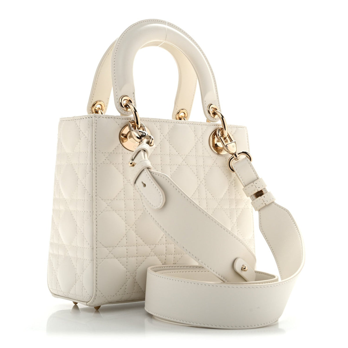 Dior Lambskin Cannage Small My ABCDior Lady Dior White
