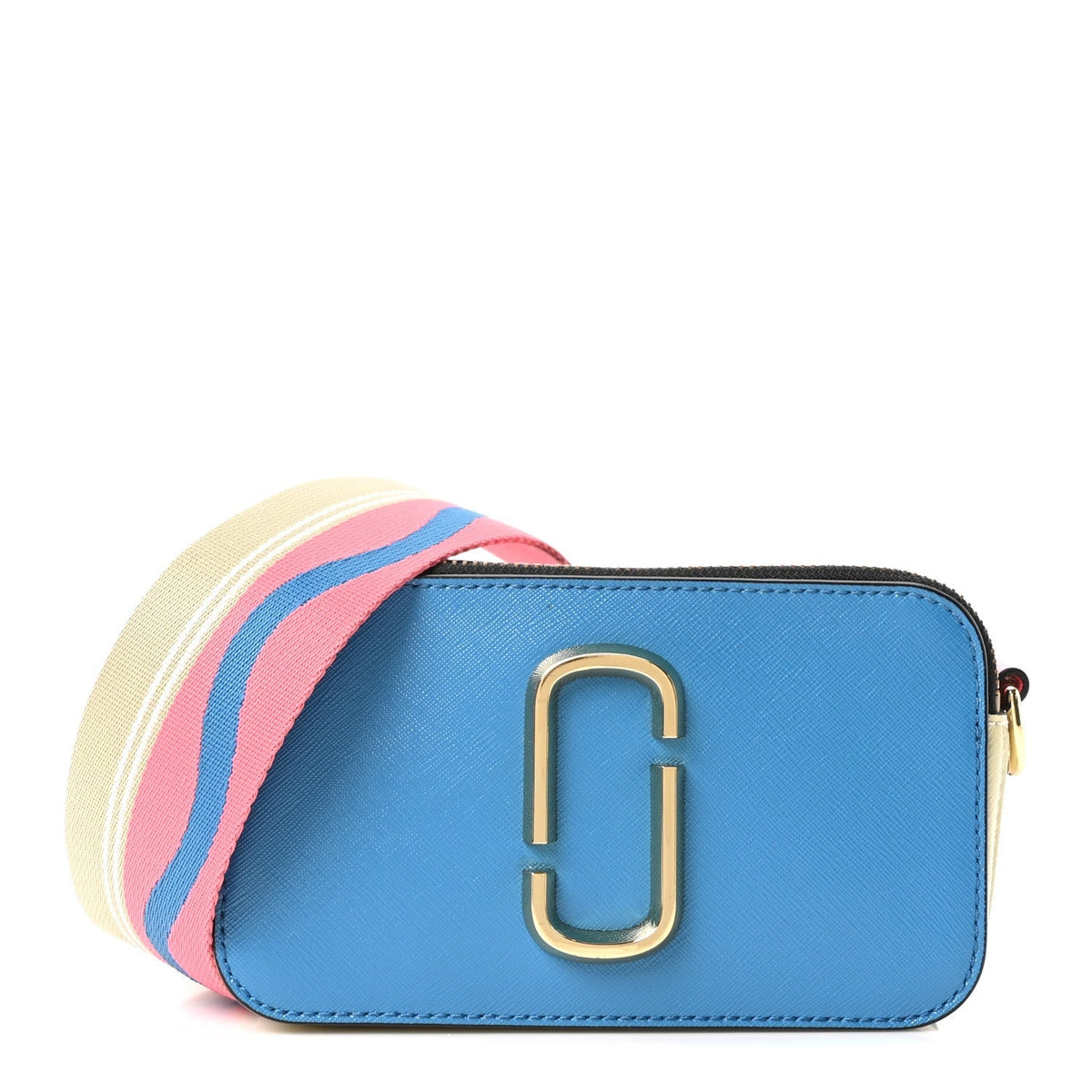 Marc Jacobs Saffiano Small Snapshot Camera Bag Blue Multicolor