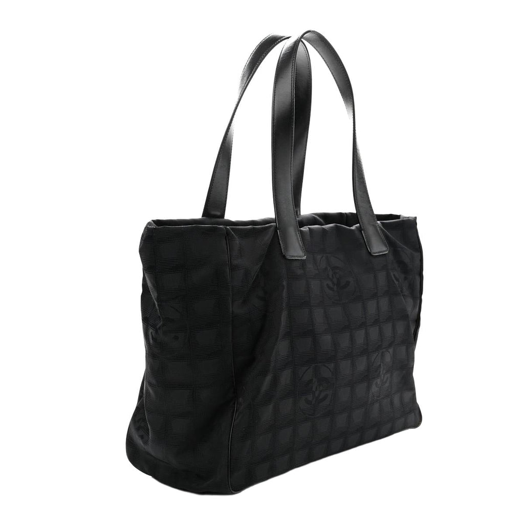 CHANEL NEW TRAVEL LINE LARGE TOTE IN BLACK NYLON