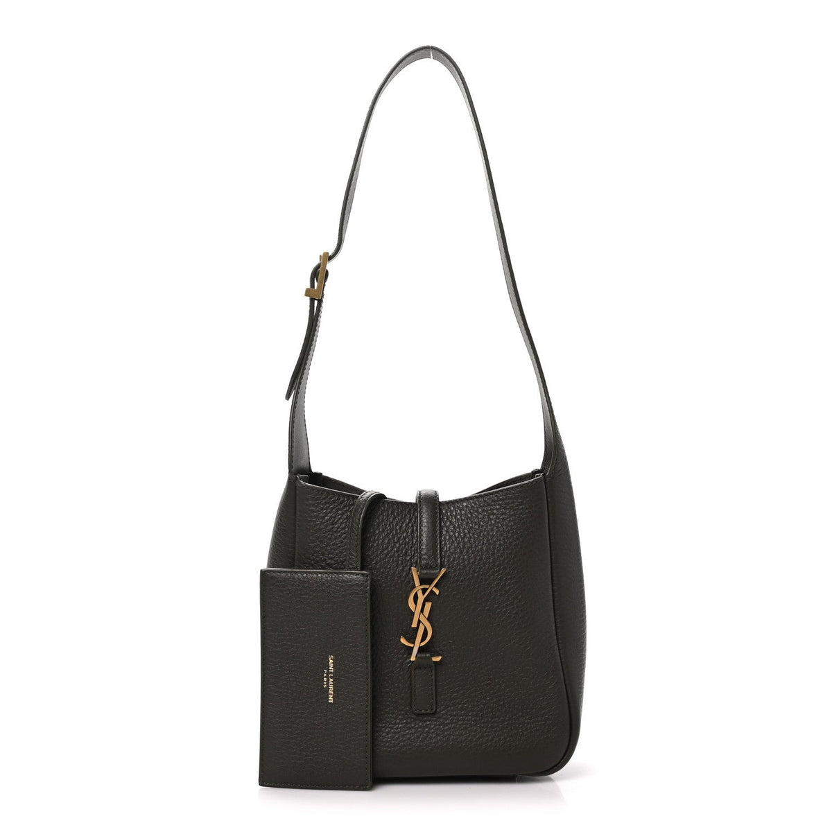 Saint Laurent Grained Deerskin Baby Supple Le 5 A 7 Hobo Light Musk