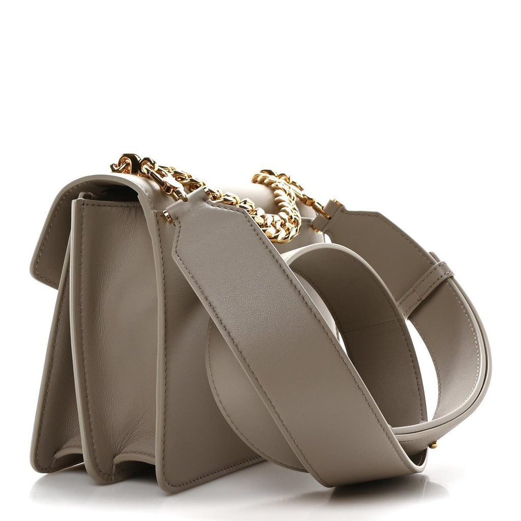 BVLGARI SERPENTI FOREVER MAXI CHAIN CROSSBODY BAG IN GREY CALFSKIN