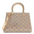 Bvlgari Calla Crystal Serpenti Duo Top Handle Bag Gold Silver front view