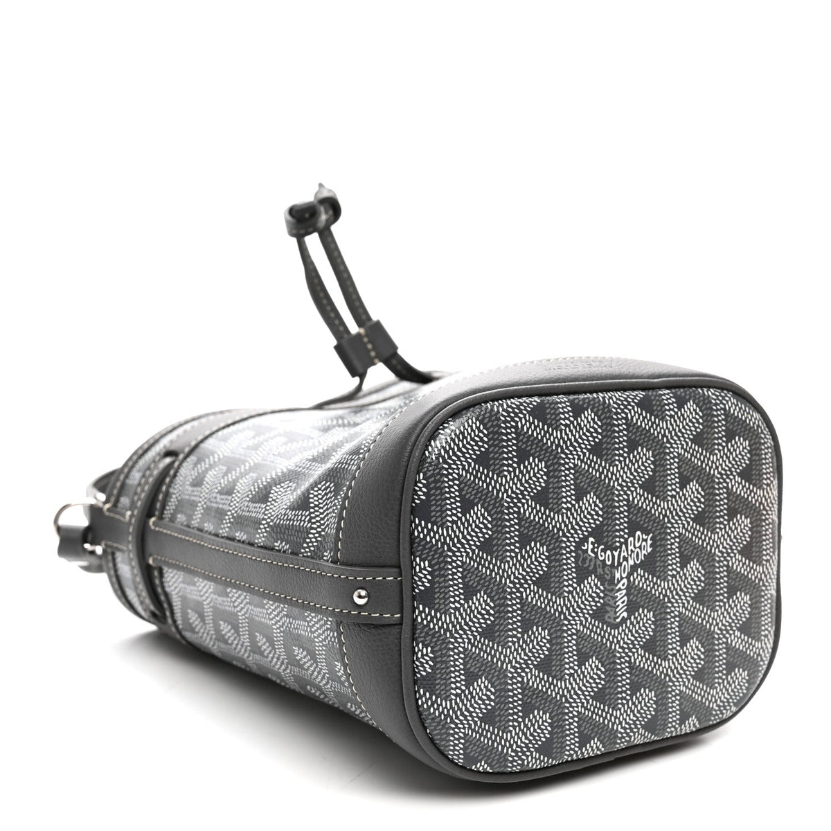 Goyard Goyardine Petit Flot Mini Bucket Bag Grey