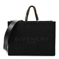 Givenchy Canvas Jacquard 4G Medium Chain Tote Black