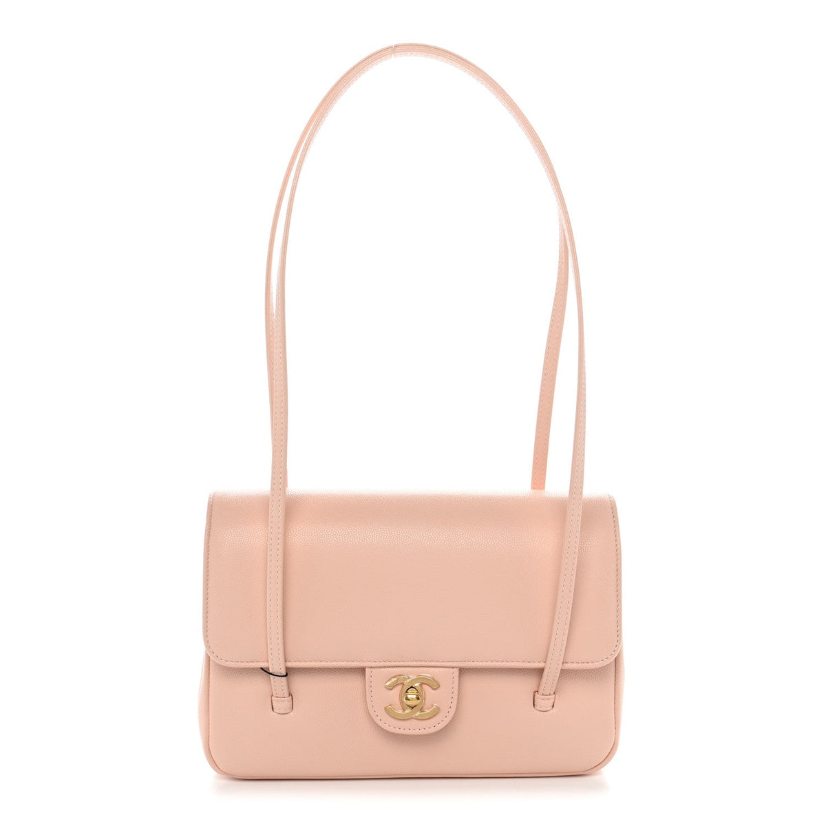 Chanel Shiny Caviar Preppy Coco Small Flap Light Pink