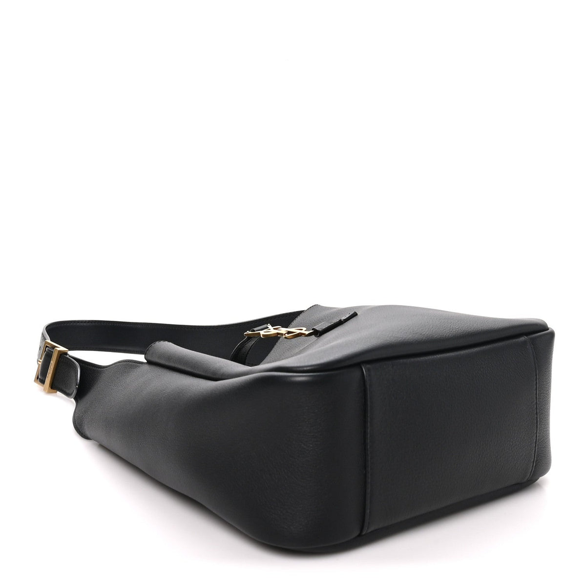 Saint Laurent Smooth Calfskin Small Le 5 A 7 Soft Hobo Black