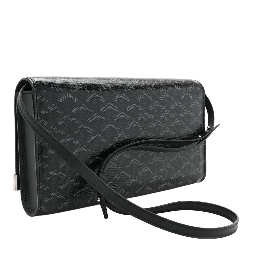 Goyard Monte-Carlo Flat Clutch in Black Goyardine