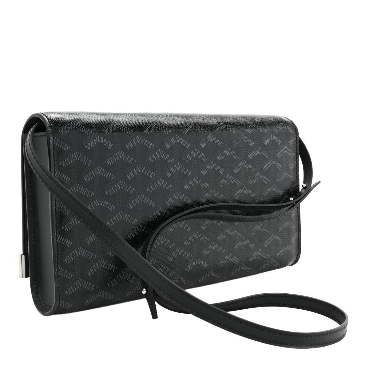 Goyard Monte-Carlo Flat Clutch in Black Goyardine