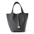 Hermès Taurillon Clemence Picotin Lock 18 PM Etain