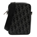 Front view — Dior World Tour Bag in tonal Oblique Galaxy jacquard with zip-top closure and adjustable webbing strap