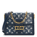 Louis Vuitton Denim Monogram Jacquard Dauphine MM Bleu