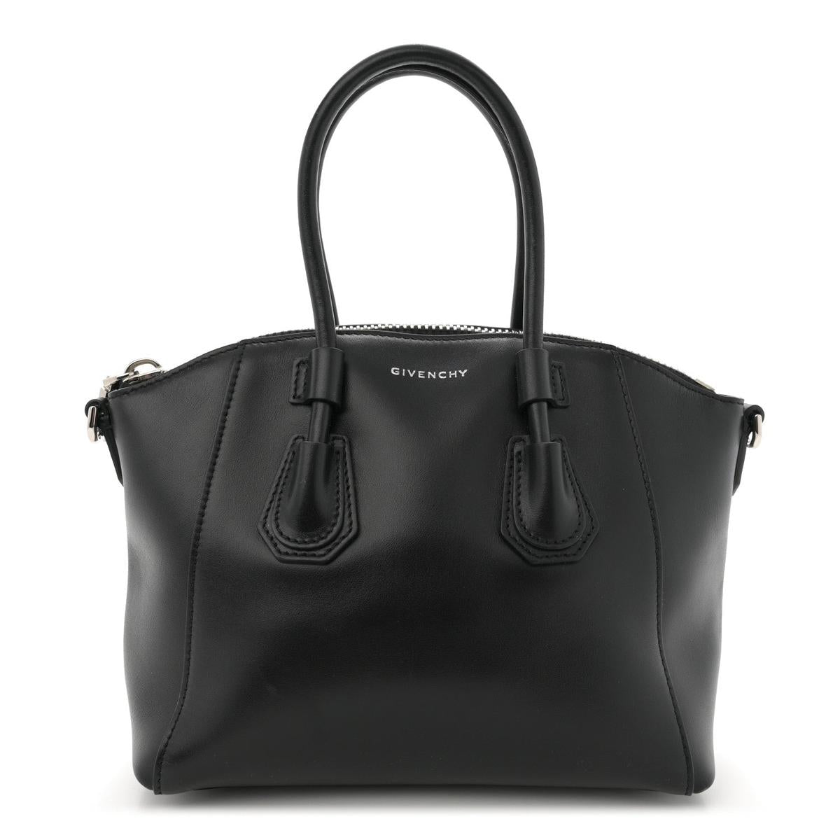 Givenchy Mini Antigona Sport top handle bag black box calfskin front view