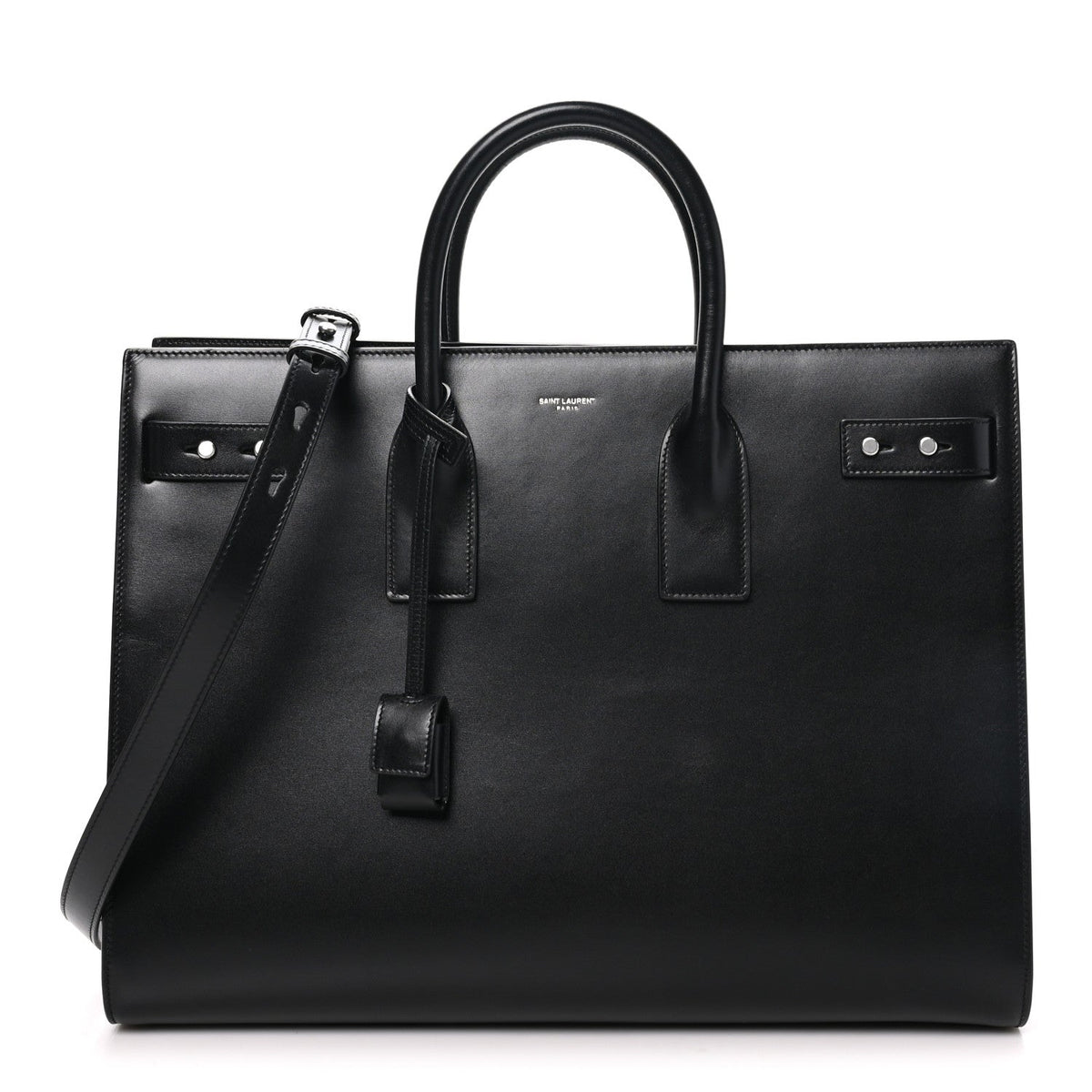 Saint Laurent Calfskin Large Thin Sac De Jour Black