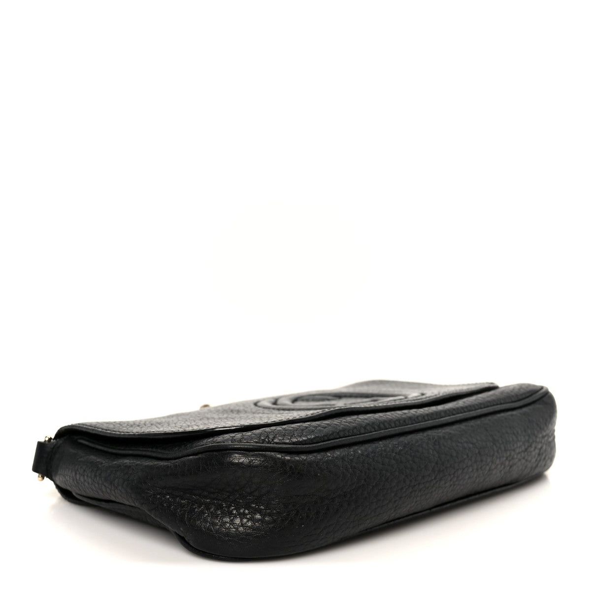Gucci Pebbled Calfskin Medium Soho Flap Crossbody Black