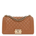 Chanel Caviar Quilted Medium Boy Flap Brown